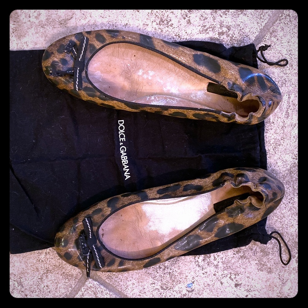 Dolce and Gabbana sz 40 leopard flats